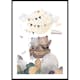 Poster Gallerix Bear Friends In Hot Air Balloon