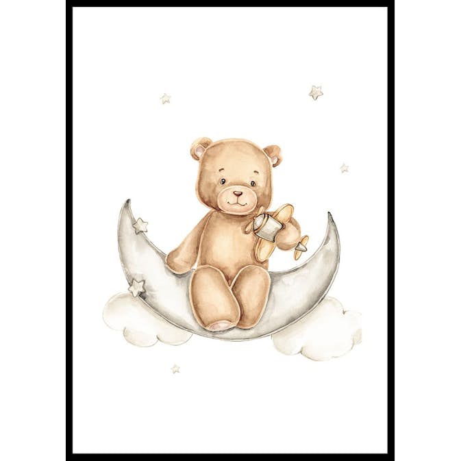 Poster Gallerix Teddy Bear On The Moon