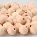 Träpärlor Creativ Company 10 mm Hålstl 2,5 mm 40 St/1 Förp
