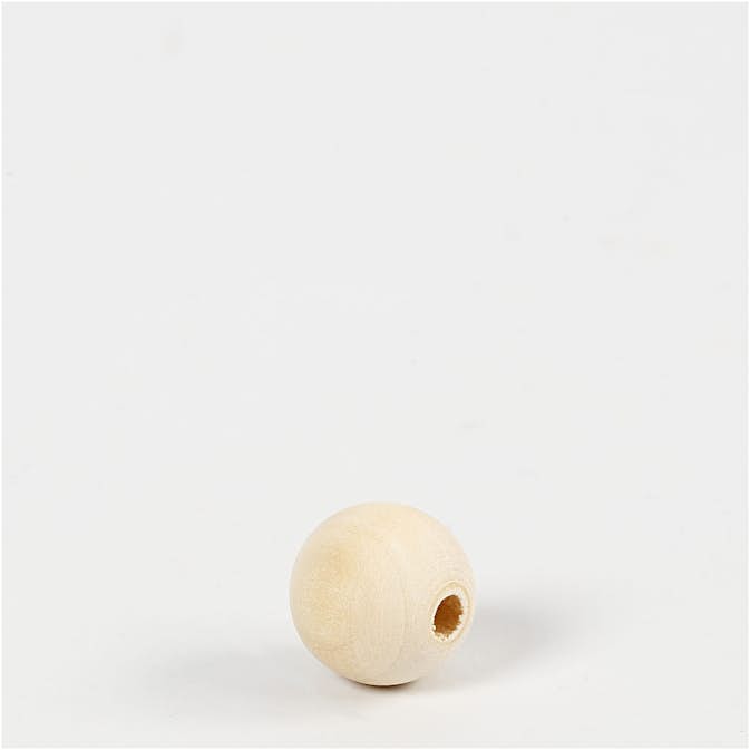 Träpärlor Creativ Company 15 mm Hålstl 3 mm 1 Förp