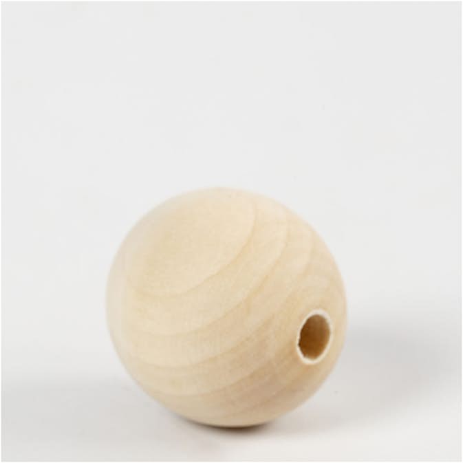 Träpärlor Creativ Company 30 mm Hålstl 5 mm 1 Förp