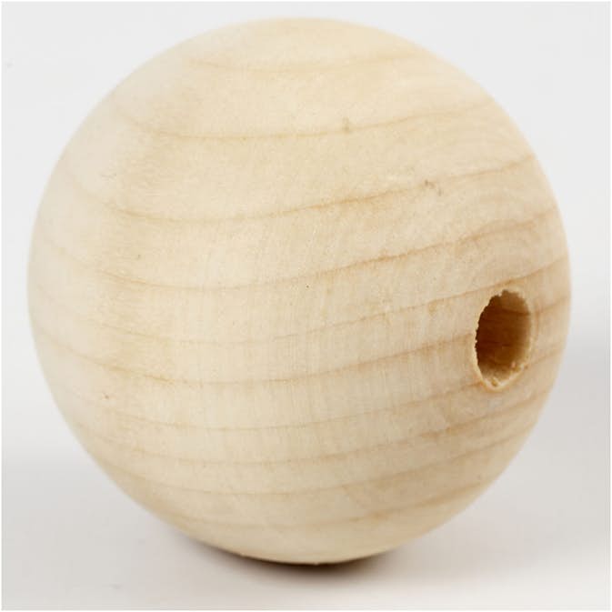Träpärlor Creativ Company 50 mm Hålstl 8 mm 1 Förp