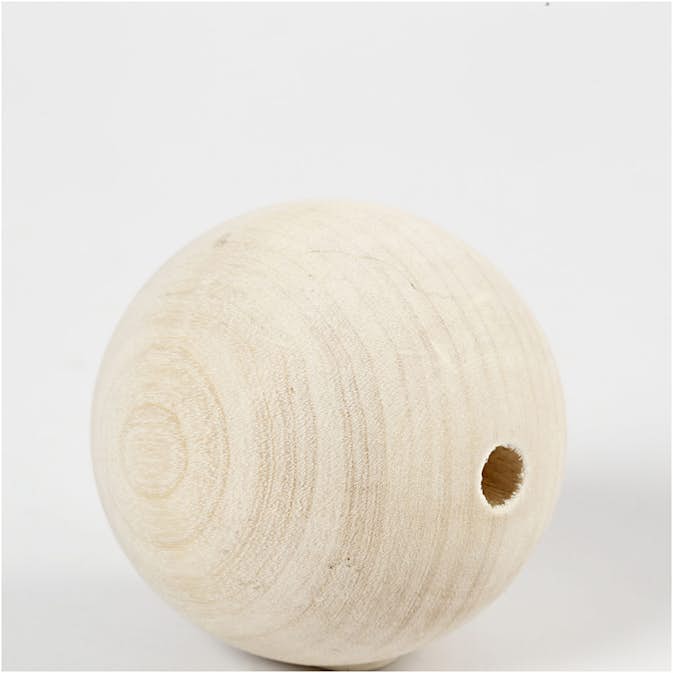 Träpärlor Creativ Company 60 mm Hålstl 9 mm 3 St/1 Förp