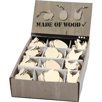 Trädekorationer Creativ Company Kanin Ägg Höna Stl 6 cm Tjocklek 3 mm 200 St/1 Förp