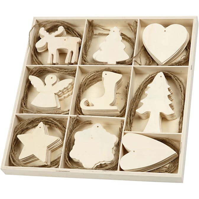 Trädekorationer Creativ Company Jul Stl 7-8 cm 72 St/1 Förp