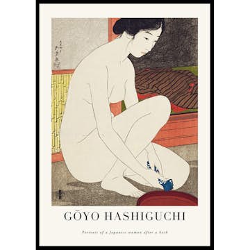 Poster Gallerix Portrait Of A Japanese Woman After A Bath By Goyō Hashiguchi