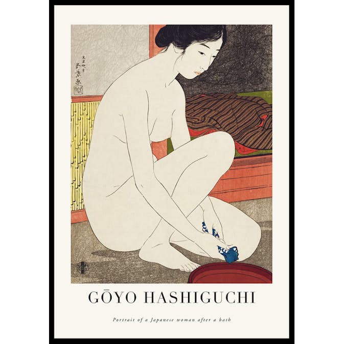 Poster Gallerix Portrait Of A Japanese Woman After A Bath By Goyō Hashiguchi