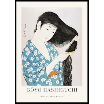 Poster Gallerix Woman Combing Her Hair By Goyō Hashiguchi