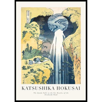 Poster Gallerix The Amida Falls In The Far Reaches Of The Kisokaidō Road By Katsushika Hokusai