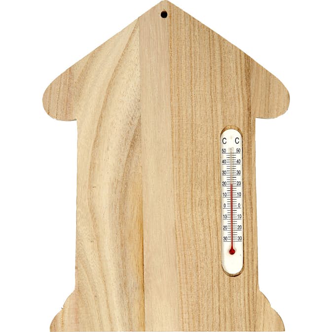 Trähus Creativ Company med Termometer Stl 23,5X16,5 cm 1 St