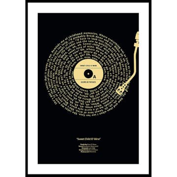 Poster Gallerix Sweet Child O Mine Vinyl By Guns N Roses