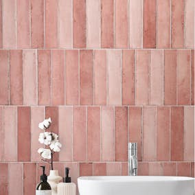 Kakel Lhådös Index 7,5x30 cm Rosa