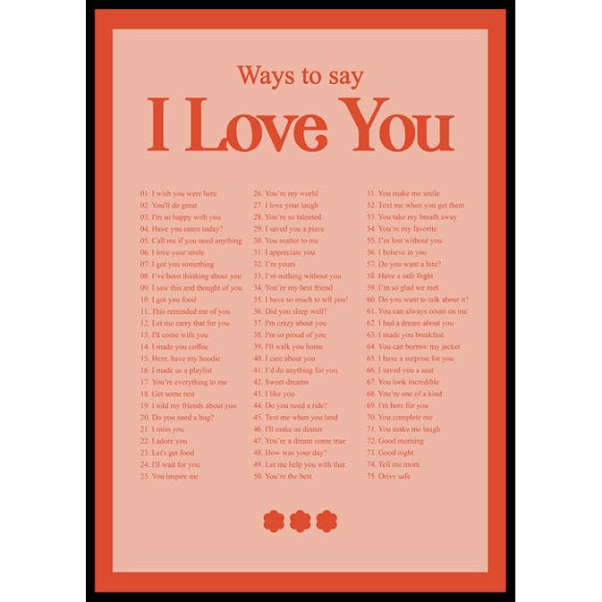 Poster Gallerix Ways To Say I Love You