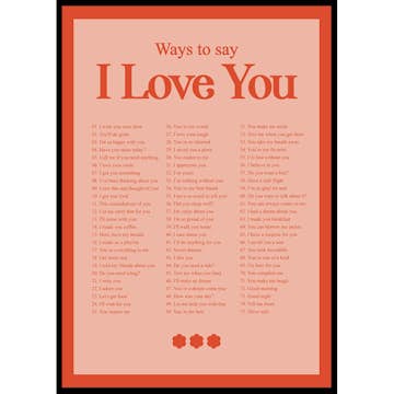 Poster Gallerix Ways To Say I Love You