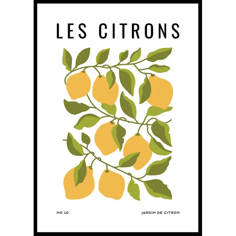 Poster Gallerix Les Citrons 50x70 cm - 5775-50x70