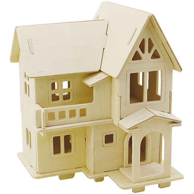 3D-Pussel Creativ Company Hus med Altan Stl 15,8x17,5x19,5 1 St