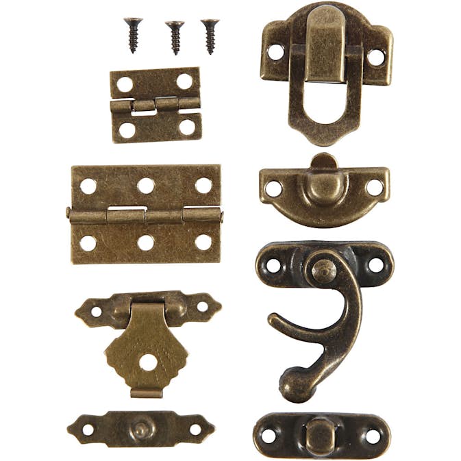 Minibeslag Creativ Company Antikguld Stl 16x19-215x31 mm 15 Set/1 Förp