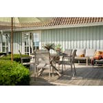 Matgrupp Utomhus Hillerstorp Hånger 5st Stapelstolar med Trädgårdsbord Ø140 cm