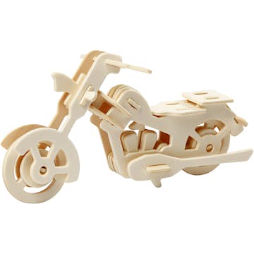 Konstruktionsfigur Creativ Company 3D Motorcykel Stl 19x9x9 cm 1 st