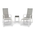 Balkongset Hillerstorp Hånger 2st Positionsfåtöljer med Fotpall och Sidobord