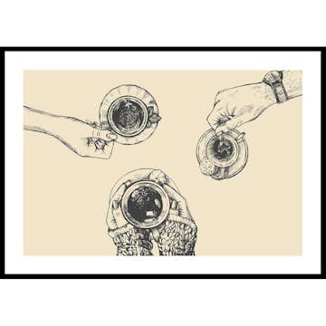 Poster Gallerix Vintage Coffee Drawing