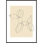 Poster Gallerix Balloon Dog Line Art