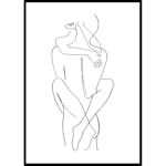 Poster Gallerix Holding Bodies Line Art