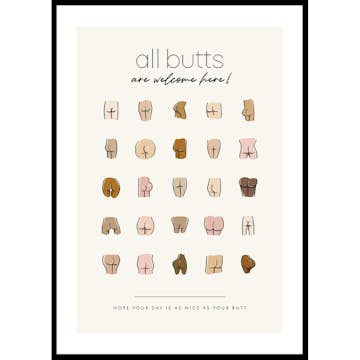 Poster Gallerix All Butts Are Welcome