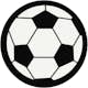 Kartongetiketter Creativ Company Vit/Svart Fotboll 20 st/1 Förp