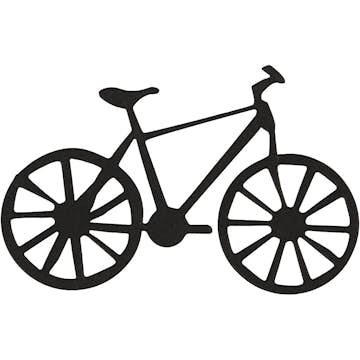 Kartongetiketter Creativ Company Svart Cykel Stl 77x48 mm 10 st/1 Förp