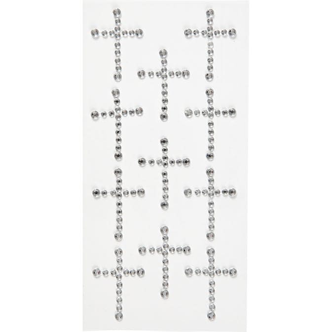 Rhinstenskors Creativ Company Stl 35x25 mm Silver 11 St/1 Förp
