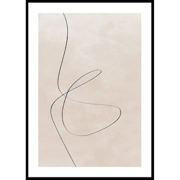 Poster Gallerix Line Art Abstract Shapes No2