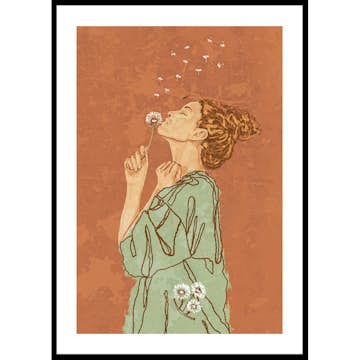 Poster Gallerix Woman With Dandelion