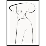 Poster Gallerix Posing In Hat Line Art