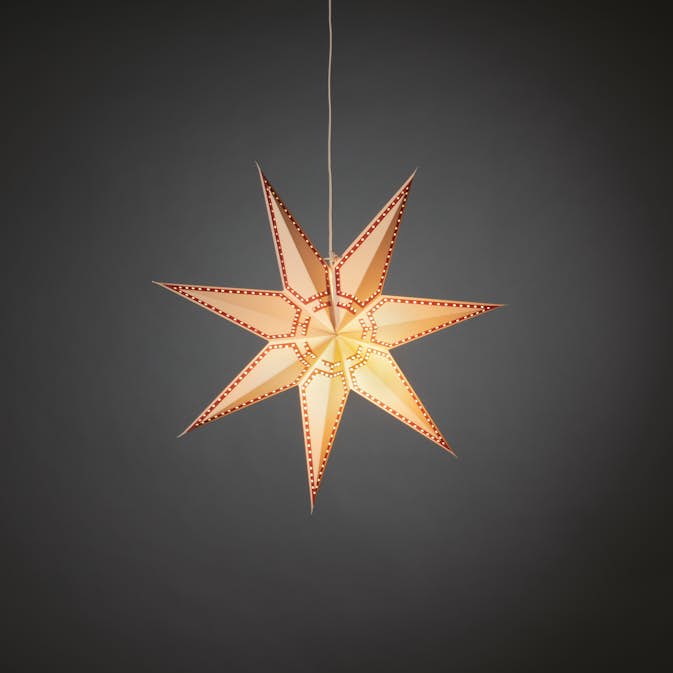 Adventsstjärna Gnosjö Konstsmide Rödmönstrad 60 cm