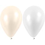 Ballonger Creativ Company Runda 23 cm 10 st/1 Förp Vit/Pärlemor