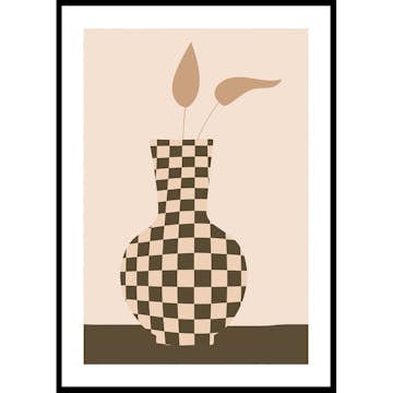 Poster Gallerix Checkered Vintage Vase No1