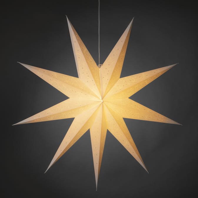 Adventsstjärna Gnosjö Konstsmide Vit Mönster 115 cm