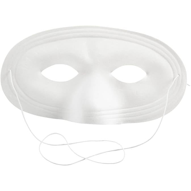 Halvmasker Creativ Company Vit 10x17,5 cm 1 St
