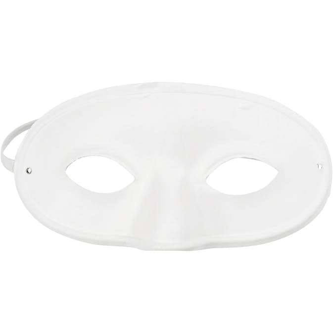 Halvmasker Creativ Company Vit 9,5x18,5 cm 1 St