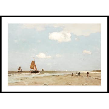 Poster Gallerix Beach Scene By Jan Hendrik Weissenbruch
