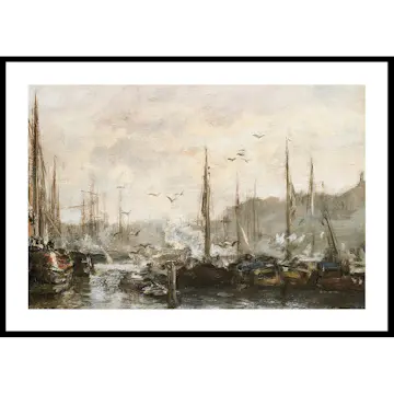 Poster Gallerix Harbour View By Jacob Maris