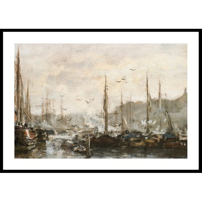 Poster Gallerix Harbour View By Jacob Maris