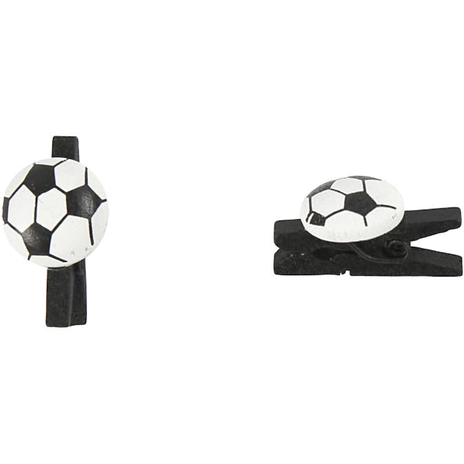 Fotbollsklämma Creativ Company Stl 14x25 mm Svart 10 st/1 Förp