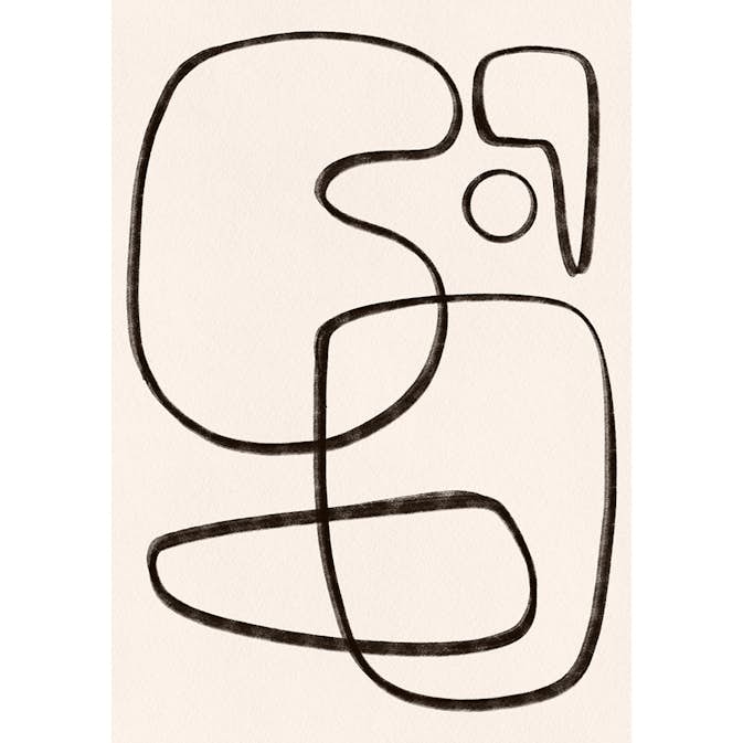 Posters Venture Home Line Art Vit/svart