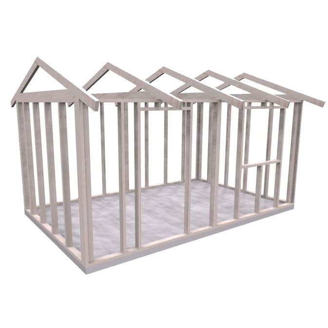 Friggebodsstomme Byggstommar 19 grader 4800x3000 mm Utan Lösvirke