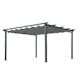 Pergola Skugga 4X4M Svart Ram Grått Tyg