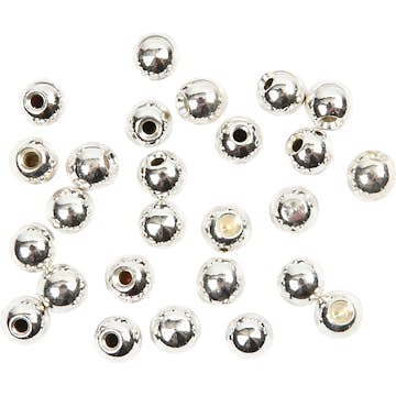 Ändpärlor Creativ Company Försilvrad HålStl 1 mm 20 st/1 Förp