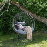 Hängstol Venture Home Bacolod Hänggunga Utomhus i Svart Stål med Dyna