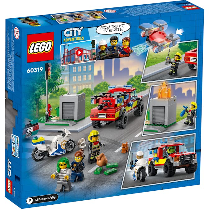 Byggsats LEGO City Fire Brandräddning och polisjakt 60319